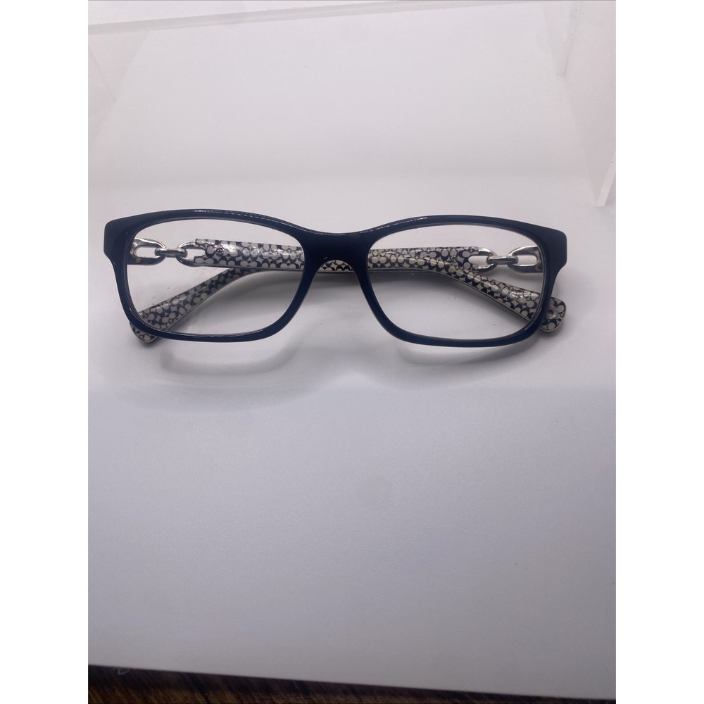 Coach Eyeglasses Women FRAMES ONLY HC 6052 Fannie 52-16-135 Black White 411 - Picture 15 of 16